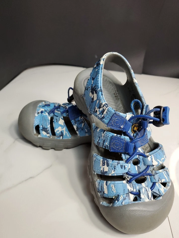 Keen 儿童蓝色拉绳懒人凉鞋 11 码 — 第 4/4 张图片