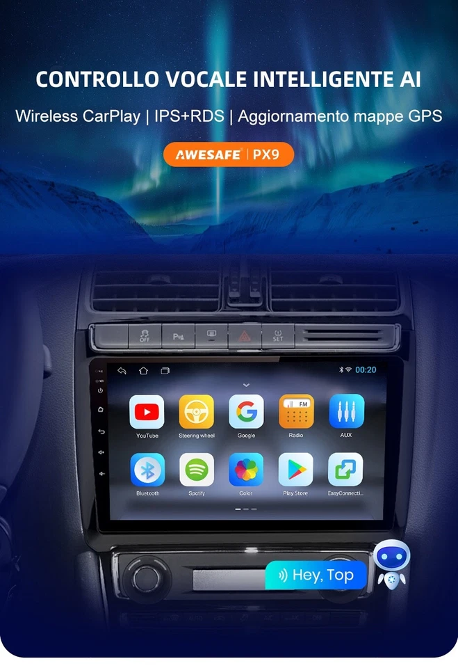 Volkswagen VW POLO 6r 2012-2018 Autoradio 2 Din Android Auto CARPLAY - Immagine 4 di 4