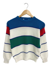 Vintage Op Ocean Pacifico striped boys knit sweater crew neck size S