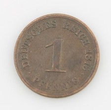 1875 Deutscher 1 Pfennig Gepr&auml;gt In Darmstadt Besseres Datum Sehr Fein KM# 1