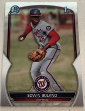 2023 Bowman Chrome 1st Edwin Solano Washington Nationals
