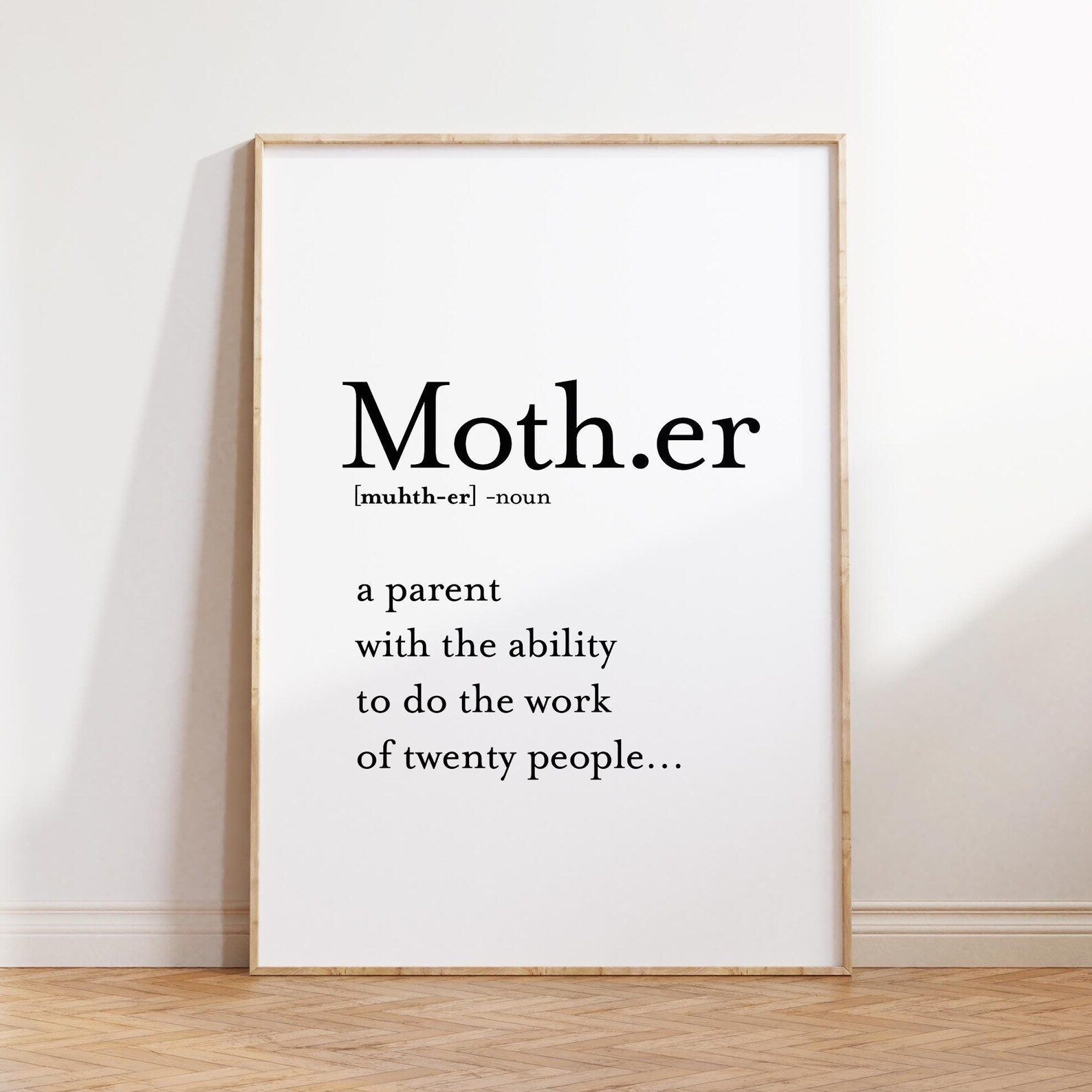 Funny Mother Definition Print Mothers Printable Wall Art Poster Cute Quotes