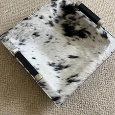 Fruit Tray Black Cowhide very rare