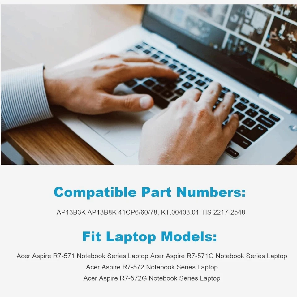 Batería AP13B3K AP13B8K para Acer Aspire M5-583P Series M5-583P-6637 M5-583P-6423 Foto 2 de 4
