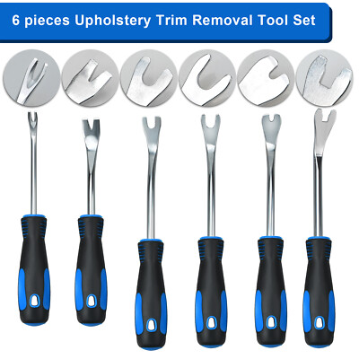 #ad #ad 6pc Metal Pry Tool Set Auto Door Panel Trim Upholstery Clip Remover Kit $20.40