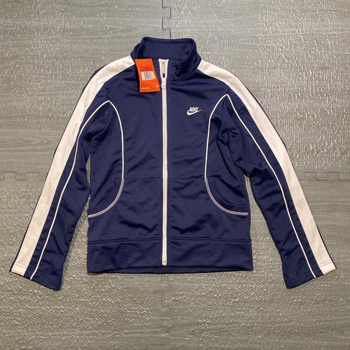 NWT Nike Jacket Track Performance Blue Full Zip Girl Large Gymnastics Y2K Stitch - Picture 3 of 11