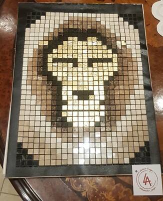 Marble Lion Mosaic, 52x39cm Unique Example!!!!