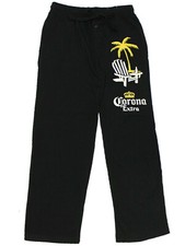 Corona Extra Palm Tree Men's Black Lounge Sleep PJ Pants - NWT