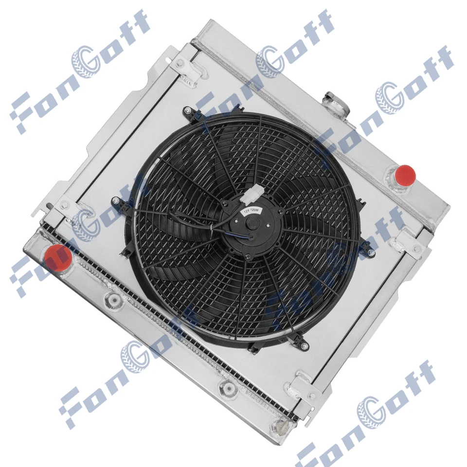 4-Row Radiator+Shroud Fan Fit 70-72 Dodge Dart Plymouth Duster Valiant 5.2 5.9L - Изображение 4 из 4