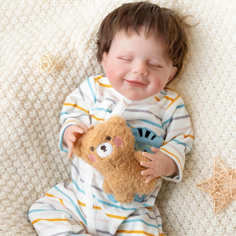 NPKCJZY Realistic Reborn Baby Dolls Silicone Full Body Boy 18Inch