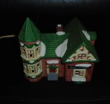 VINTAGE 1989 YULETIDE KENT IN THE VALLEY LIGHTED VILLAGE HOUSE GREY ANTIQUE 508