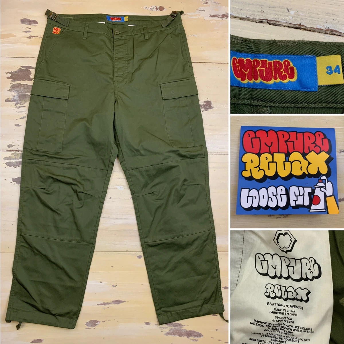 EMPYRE - NWOT Olive Green Army Cargo Relaxed Loose Big Boy Pants