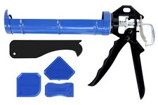 9" Caulking Gun With Caulking Tools Dripless Silicone Gun Sealant Hand Caulking