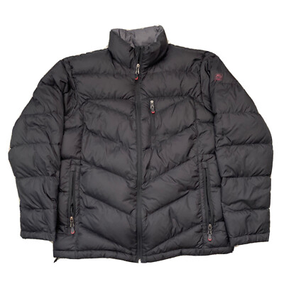 Calvin Klein Men Size Large Down Ultralight Weight Packable Black Jacket W/Bag