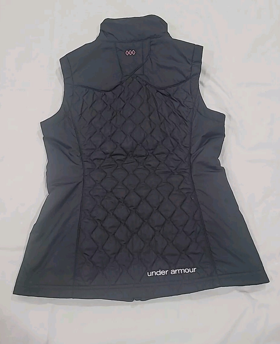 Under Armour "Sagamore Racing" Black Zip Front Packable PrimaLoft Vest Sm Women View 6