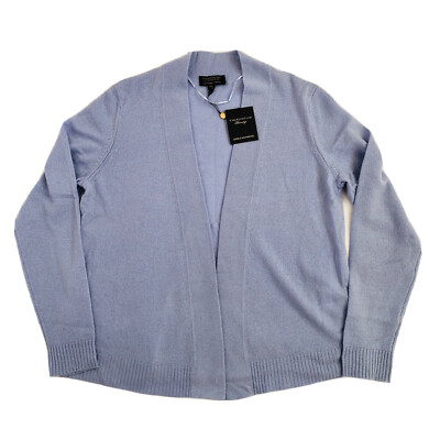 charter club 100% cashmere cardigan woman size: P/S light blue