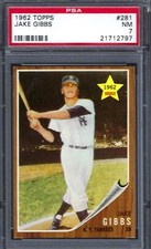 1962 Topps #281 PSA 7 Jake Gibbs Yankees 281