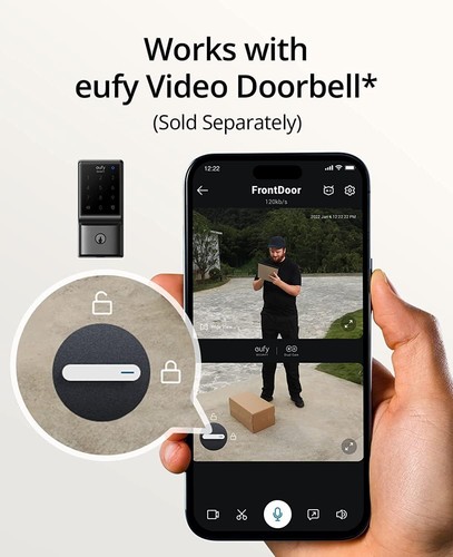 eufy Security Smart Lock 5-in-1 Keyless Entry Door Lock Built-in WiFi Deadbolt - Afbeelding 7 van 7