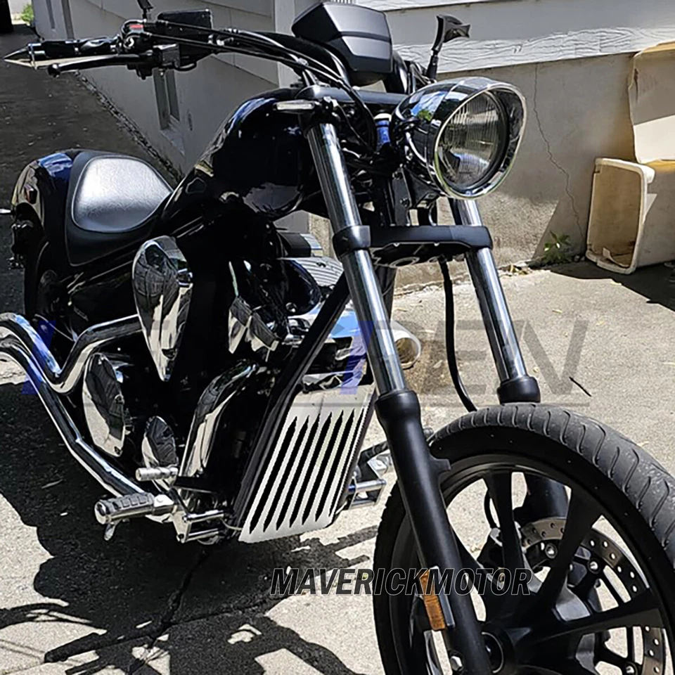 Protector de parrilla de cubierta de radiador cromado para Honda Fury VT1300 2010-2016 15 14 13 12 11 Foto 4 de 4