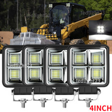 4PCS Square LED WORK LIGHTS Fit CAT Skid loader 259D3 236D3 262D 259D 272D2 XHP