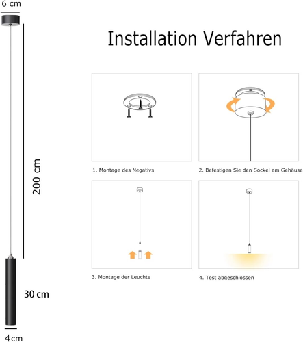 Battery Operated Pendant Light, LED Rechargeable Hanging Light with 4500 Mah Bat - 第 7/8 張圖片