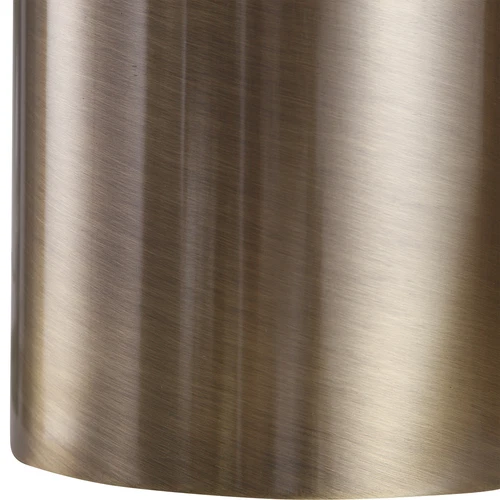 Modern Minimalist Brass Bronze Cylinder Table Lamp | Metal Beige Casual Large - Picture 4 of 8