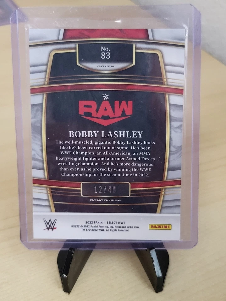 Bobby Lashley 2022 WWE Panini Select Green Prizm Concourse /49 Raw - Image 2 of 3