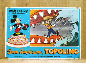 Buon Compleanno Topolino Fotobusta Poster Walt Disney Mickey Mouse 1978 As37 Ebay