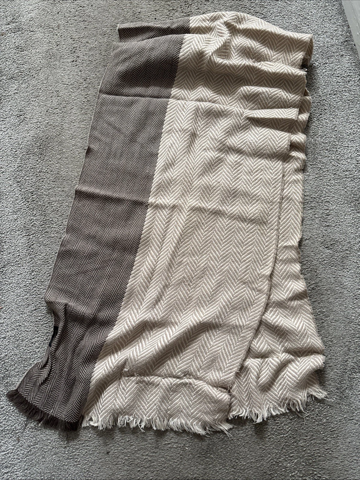 McCann Bespoke Striped Fringed Mens Scarf Made In England