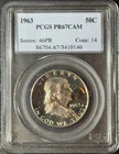 1963 Proof Franklin Half Dollar, PCGS Graded PR67CAM