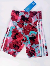 Adidas Ladies red camo sports Shorts Size 2XS NWT Leggings UK 0 2 teenage girls