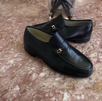 New Florsheim Imperial COMO Men's Moc Bit Black Leather Loafers
