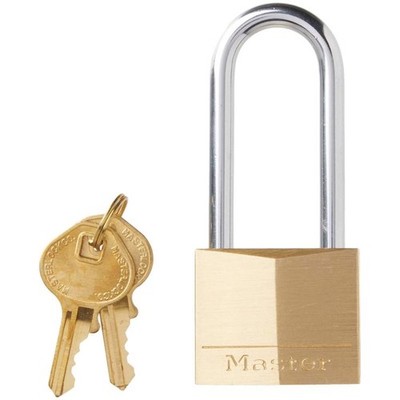 Master Lock 140DLH Hardened Steel Wide Solid Brass Body Padlock 1-9/16 in.