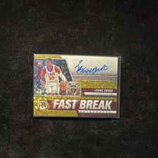Panini Mosaic Isaac Okoro Fast Break Gold Prizm Auto RC #FB-IOK /10 Cavaliers