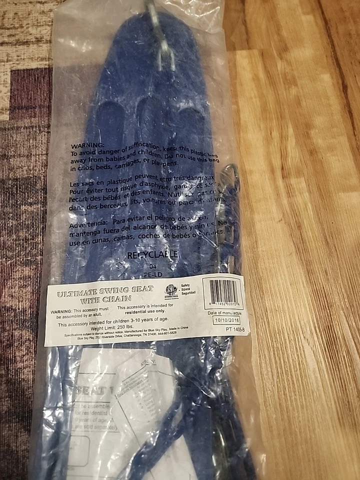 Nuevo Creative Cedar Designs Ultimate Asiento Columpio con Cadenas, Azul Sellado  Foto 4 de 4
