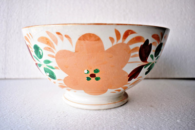 Vintage Petrus Regout Maastricht Holland Handbemalt Blumen Töpferei Schale Fol ''