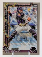  2025 Topps Holiday Silver Glitter #H114 Drew Romo RC