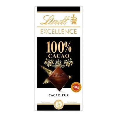 Lindt Excellence 100 Prozent Kakao Schokoladentafel Cacao pur 50g