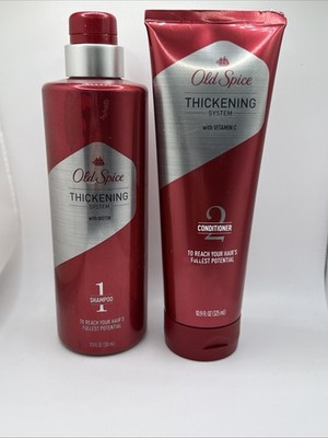 Old Spice Thickening Shampoo Conditioner Set with Biotin Read Description