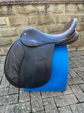 Jeffries Falcon GB Brown Leather Saddle 18inch Wide Fit , good condition