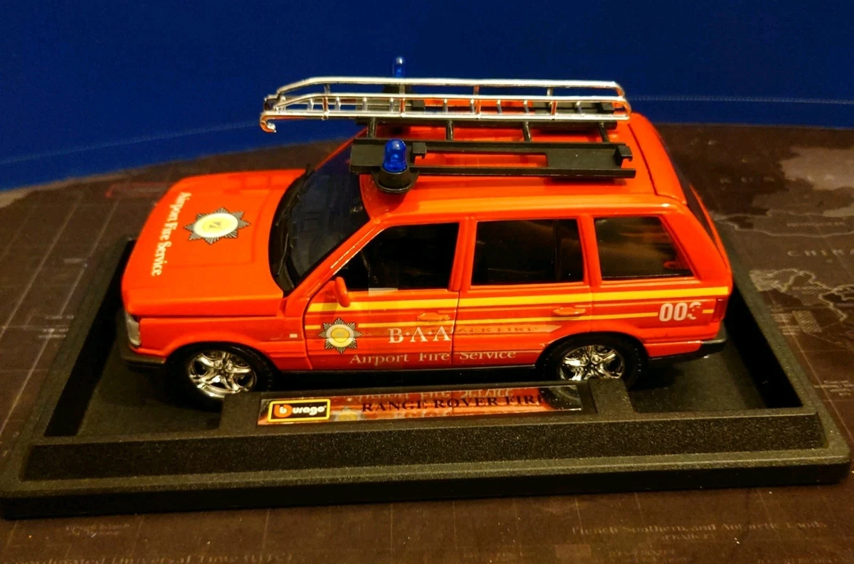 Maquette Burago 1/24 - Range Rover Des Pompiers De New York (NY Airport) - Collection Diecast