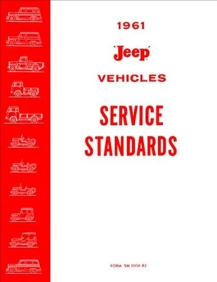 1961 Jeep Servicio Especificaciones Manual CJ5 CJ6 CJ3B Pickup Estación Wagon FC - Imagen 1 de 4