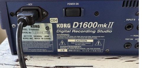KORG D1600 MKII 16-Track Digital Recording Studio As Is - Picture 5 of 5