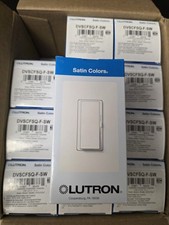 LUTRON DVSCFSQ-F-SW 1.5A SINGLE POLE 3 WAY FAN LIGHT CONTROL SATIN WHITE 66pcs