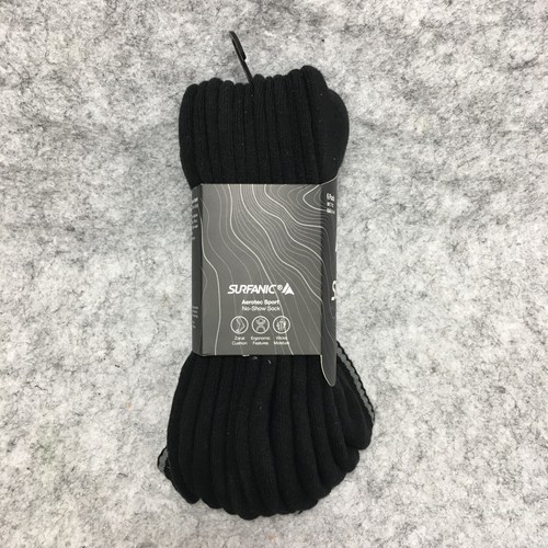 Surfanic Mens No Show Sports Socks 6 Pack Black Size 7 8 9 10 11 Trainers - Picture 4 of 5