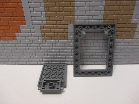 (B15/12) LEGO 1x 30042 + 30041 Trapdoor Plate New Dark Gray