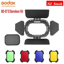 US Godox BD-07 II Barn Door Kit for Godox AD200 Pro II Strobe Pocket Flash Light