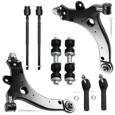 8pc Set Front Suspension Kit Lower Control Arm Outer Inner Tie Rod End Sway Bar