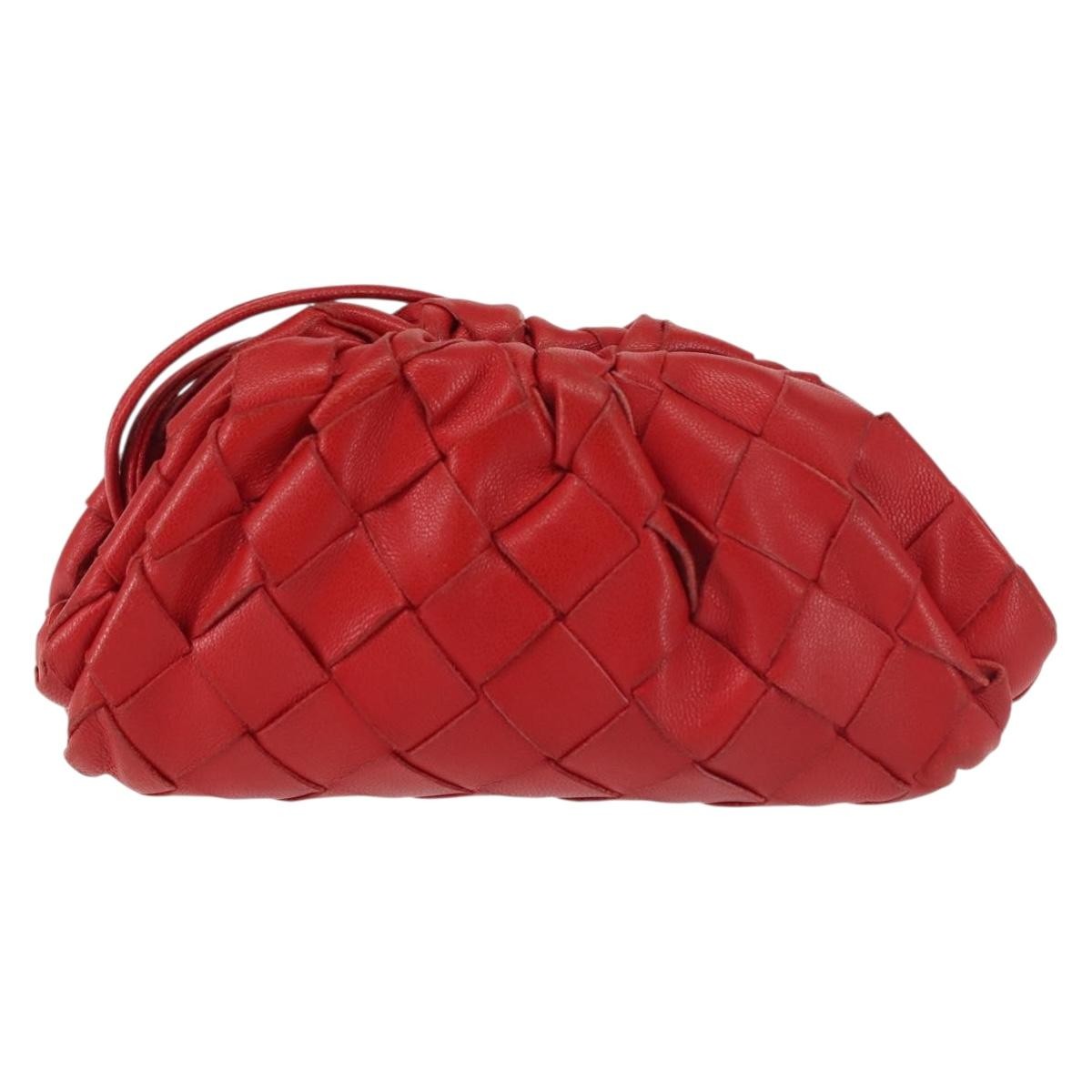 バッグ BOTTEGA VENETA INTRECCIATO LEATHER BAG BOTTEGA VENETA INTRECCIATO Shoulder Bag Leather Red Auth 141432 | eBay