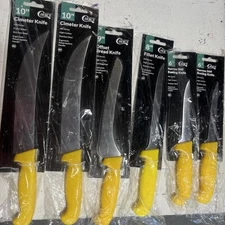 ✨NEW✨Choice- 6 Piece Knife Yellow Handles. 2 Boning, 2 Cimeter, Bread,Fillet 
